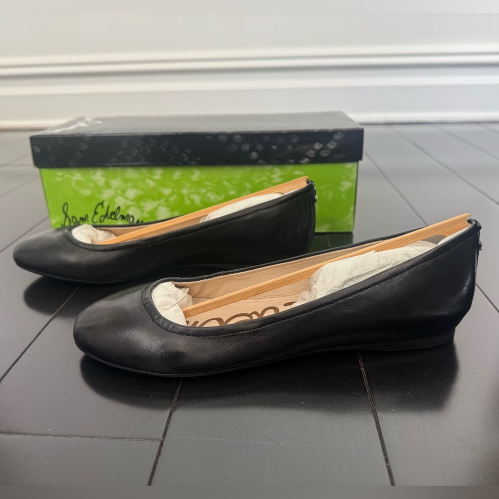 Sam Edelman Classic Black Leather Flats